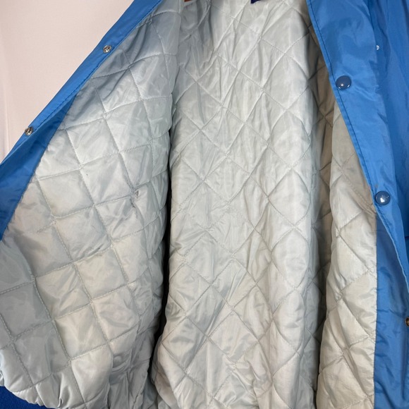 ASW Jackets Super Wash Car Wash Bomber Jacket Blue Quilted Lined Snap Front USA - Picture 6 of 12